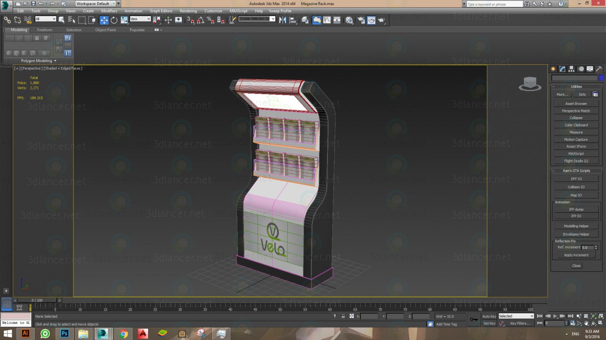 3d model Magazine Rack - preview 3d model Magazine Rack - preview