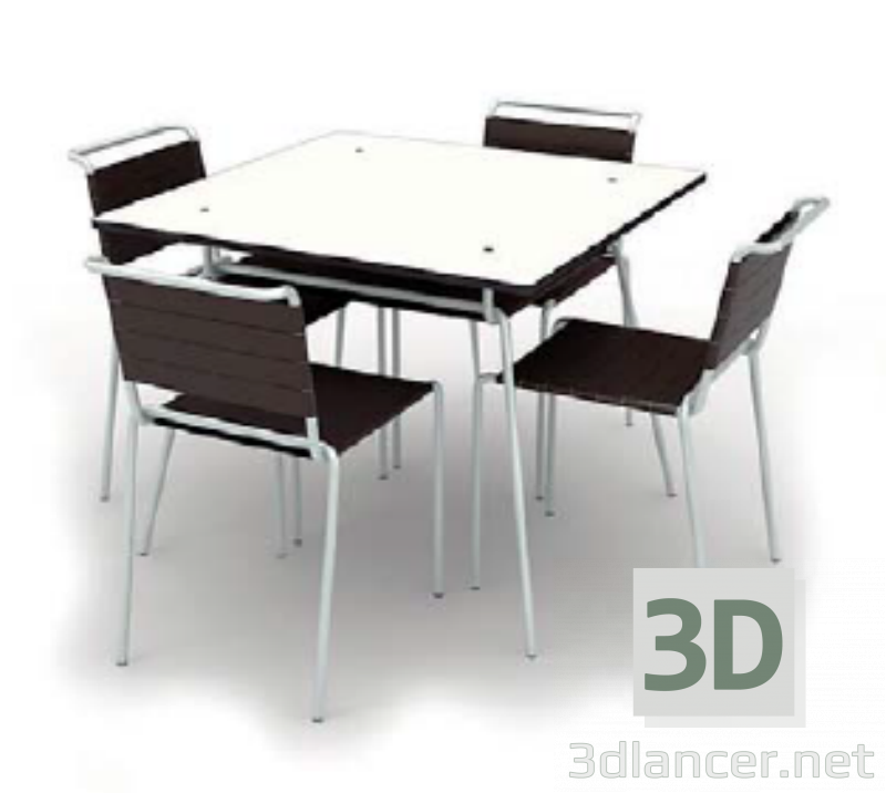 3 डी मॉडल डाइनिंग रूम - पूर्वावलोकन