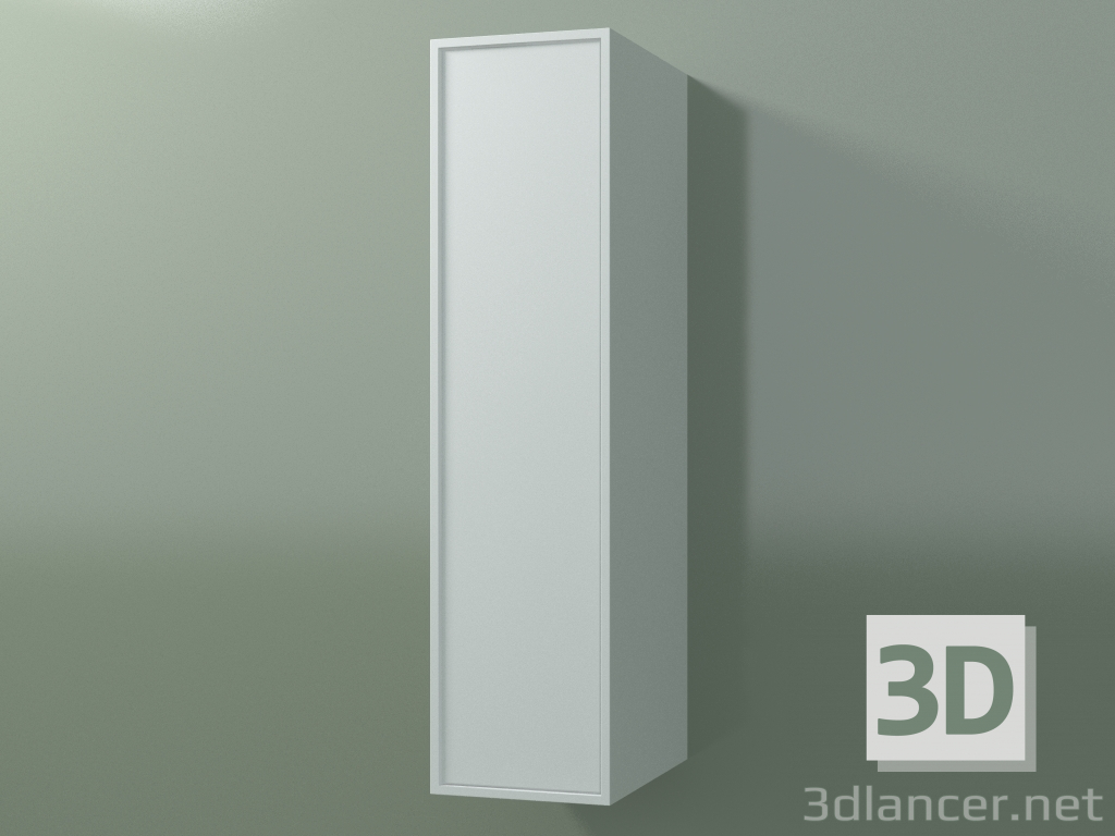 3D Modell Wandschrank mit 1 Tür (8BUAСDD01, 8BUAСDS01, Gletscherweiß C01, L 24, P 36, H 96 cm) - Vorschau