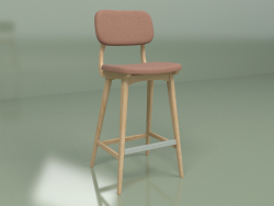 Барний стілець Civil 2 (коричневий, білий дуб)
