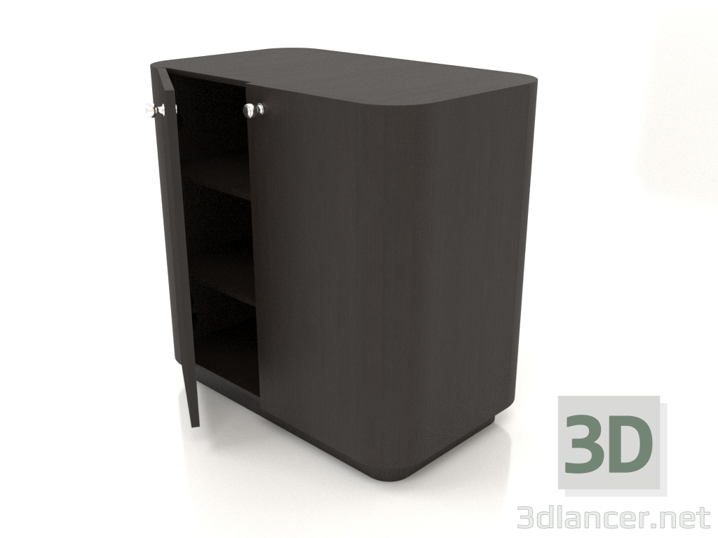 modello 3D Mobiletto TM 031 (socchiuso) (660x400x650, legno marrone scuro) - anteprima