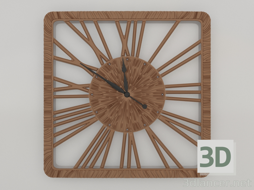 3d model Reloj de pared TWINKLE NEW (bronce) - vista previa