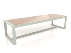 Dining table with glass top 307 (Cement gray)