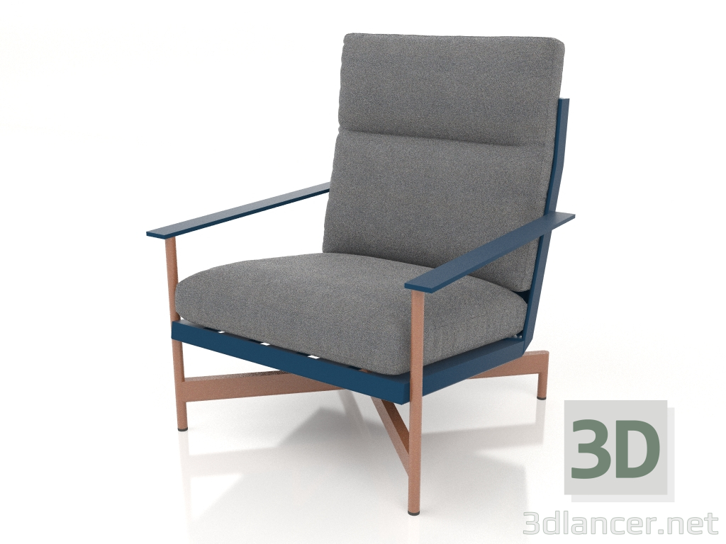 3D modeli Kulüp sandalyesi (Gri mavi) - önizleme