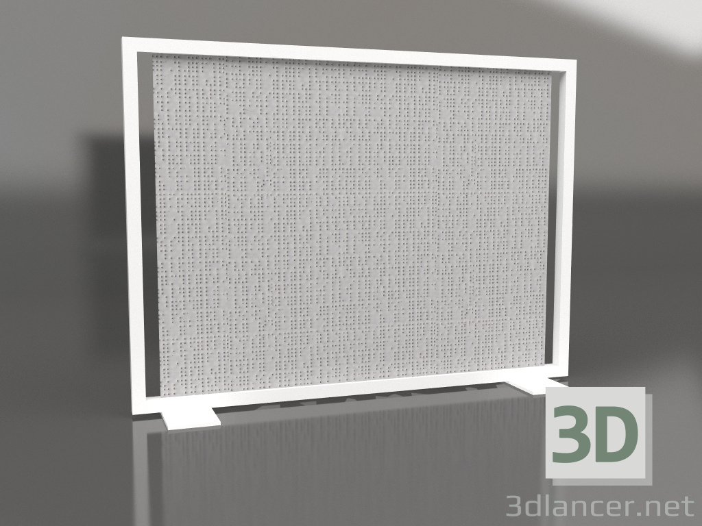 3D Modell Bildschirmtrennwand 150x110 (Weiß) - Vorschau