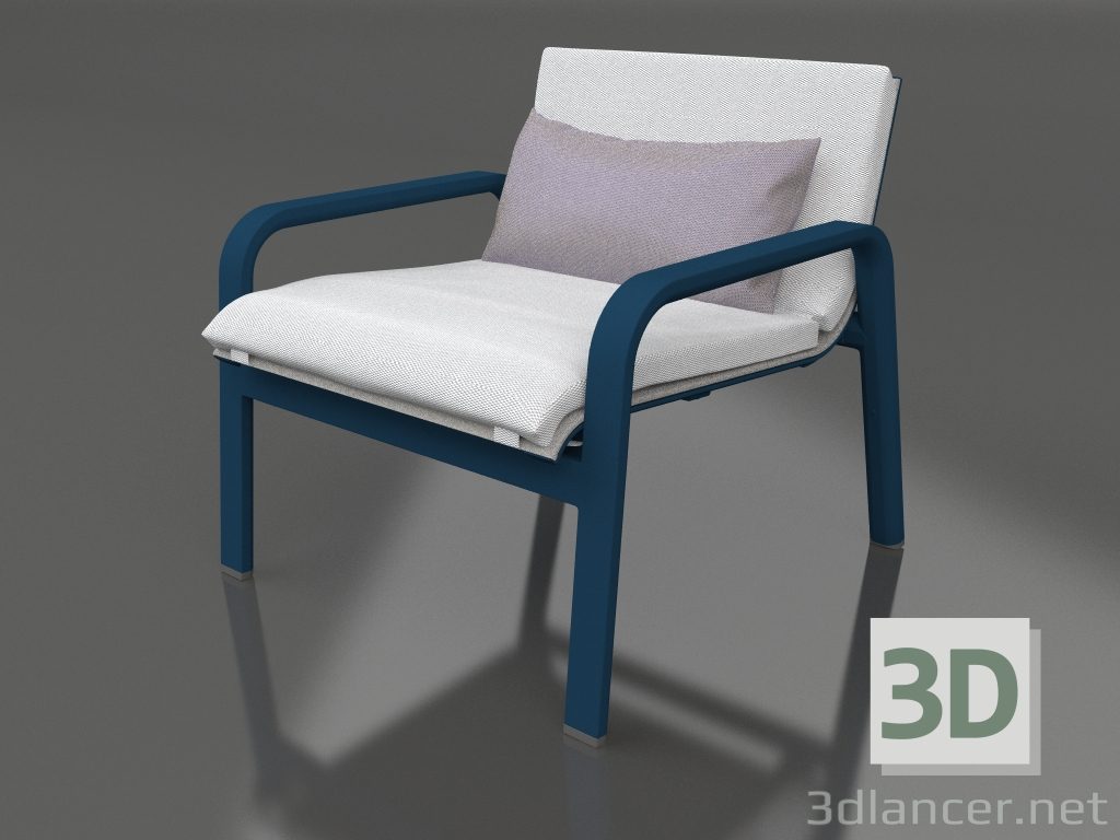 modèle 3D Fauteuil (Gris bleu) - preview
