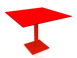 Mesa de comedor con pata de columna 90x90 (Rojo)