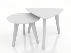 Set di tavolini da caffè (bianco RAL 9010)
