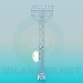 3d model Pole with floodlights - preview