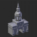 3D Modell Moskau Danilov-Kloster Kirche von Simeon der Stylite - Vorschau