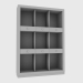 3d model Rack EMILY TALL UNIT WITH BACK (135x35xH190) - preview