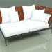 modello 3D Modulo divano sinistro 105 (cintura arancione) - anteprima