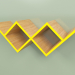 modello 3D Libreria Woo Shelf (giallo senape) - anteprima