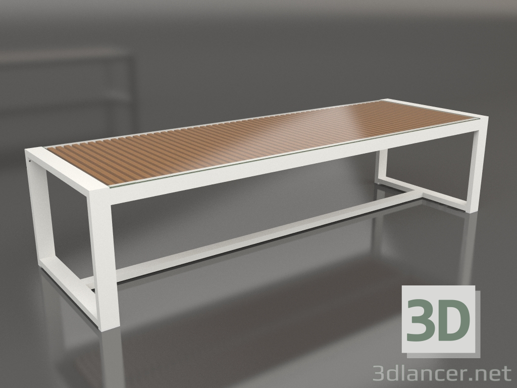 3d model Dining table with glass top 307 (Agate gray) - preview
