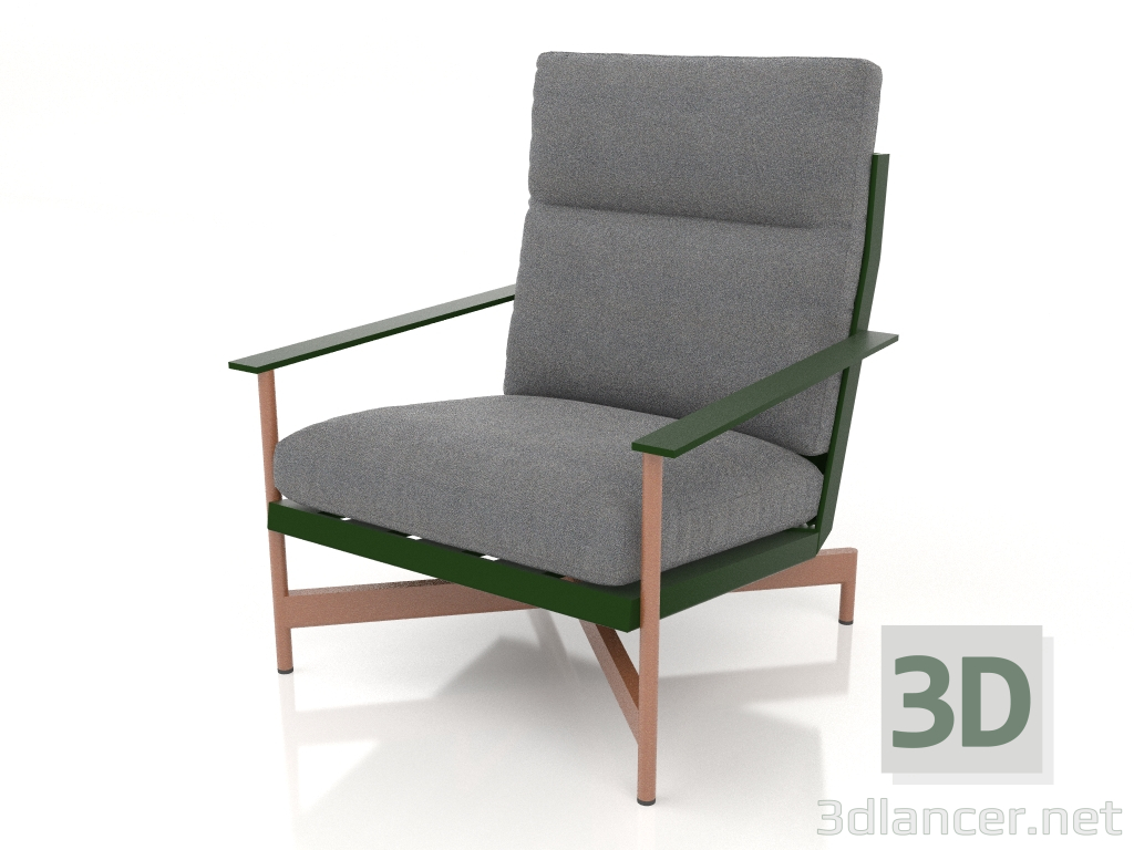 3d model Club chair (Bottle green) - preview