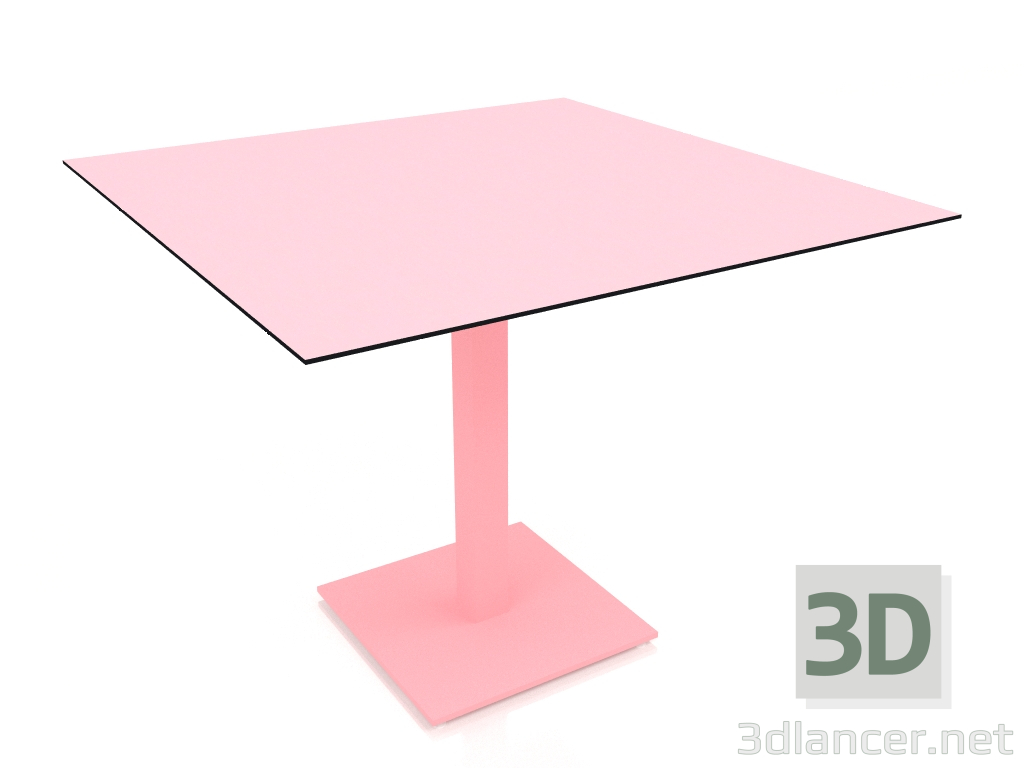 modello 3D Tavolo da pranzo su gamba a colonna 90x90 (Rosa) - anteprima