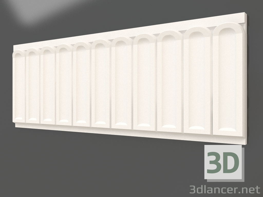 3d model Gypsum frieze LL 002 (380x45x1035) - preview