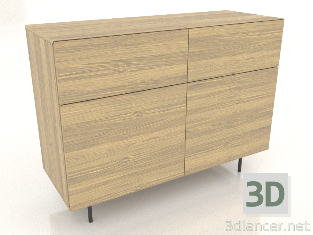 3d model Chest of drawers 3 1200 mm (lightened oak) - preview