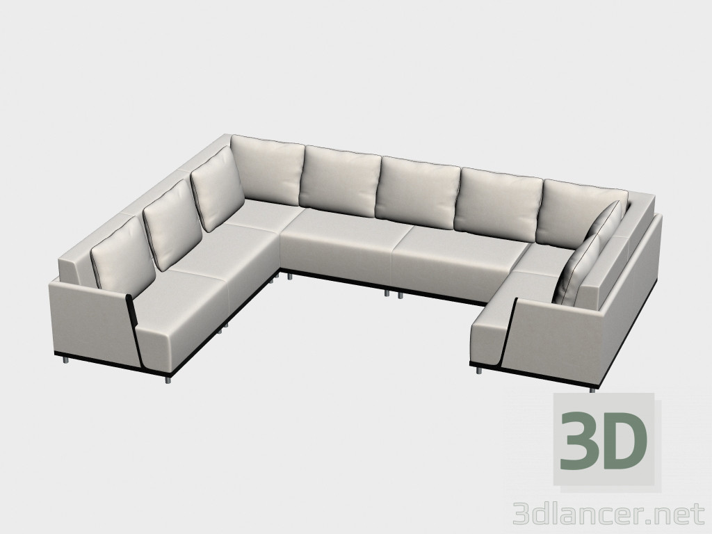 modello 3D Divani modulari Normandia - anteprima