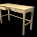 modèle 3D Table 2 tiroirs HEMNES - preview