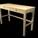 modèle 3D Table 2 tiroirs HEMNES - preview