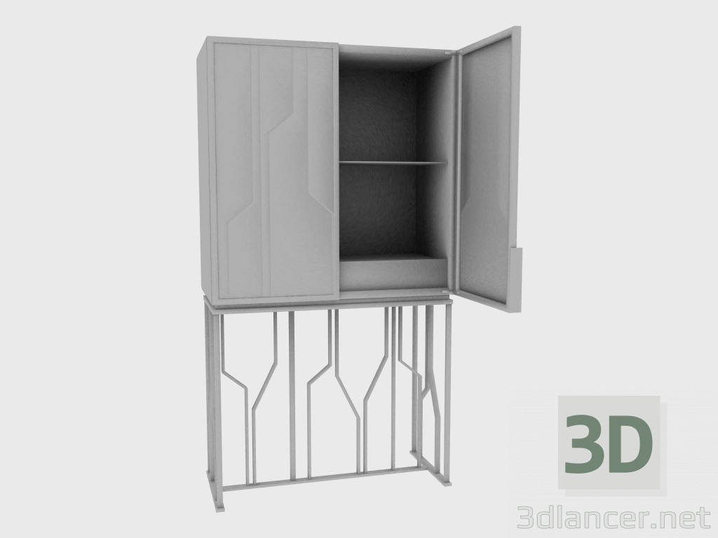 modèle 3D GINZA BAR ARMOIRE DE VERRE (90X42XH175) Bar - preview