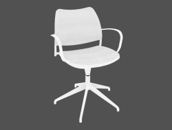 Chaise de bureau avec cadre blanc (rotatif)
