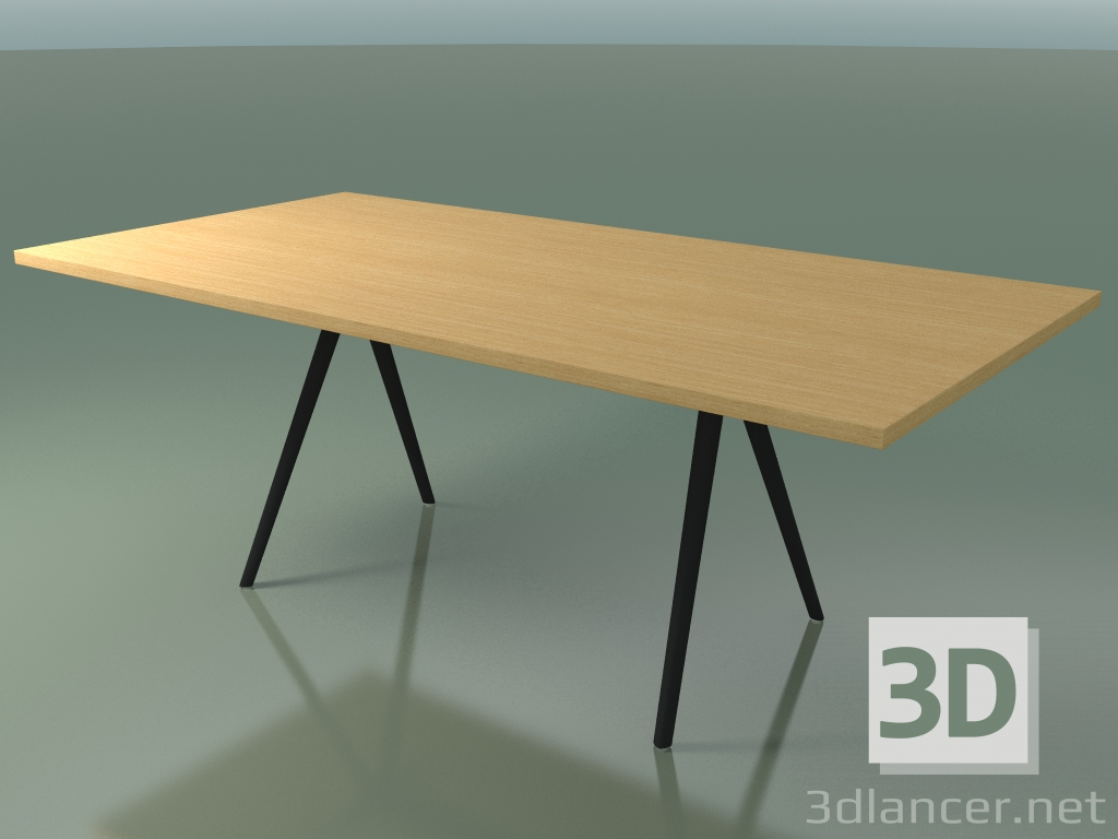 modèle 3D Table rectangulaire 5433 (H 74 - 100x200 cm, pieds 150 °, plaqué L22 chêne naturel, V44) - preview