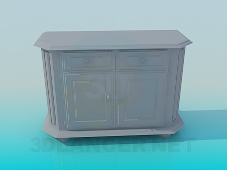 3d model Cabinet under the wall - preview
