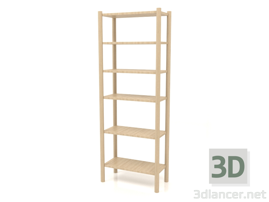 3 डी मॉडल रैक (600х300х1600, लकड़ी सफेद) - पूर्वावलोकन