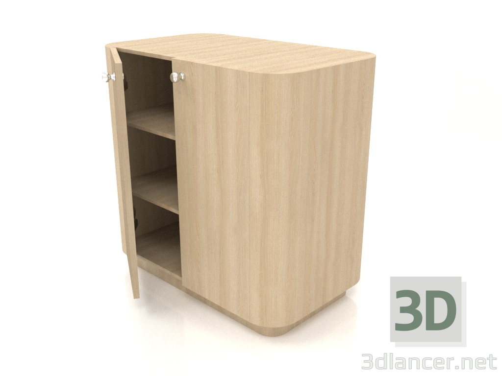 modello 3D Mobiletto TM 031 (socchiuso) (660x400x650, legno bianco) - anteprima