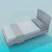 3D Modell Bett mit Kopfteil - Vorschau