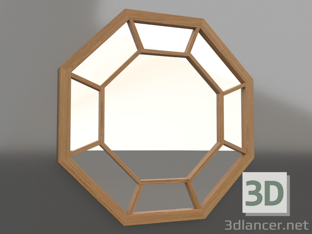 3d model Mirror (natural oak) - preview 3d model Mirror (natural oak) - preview