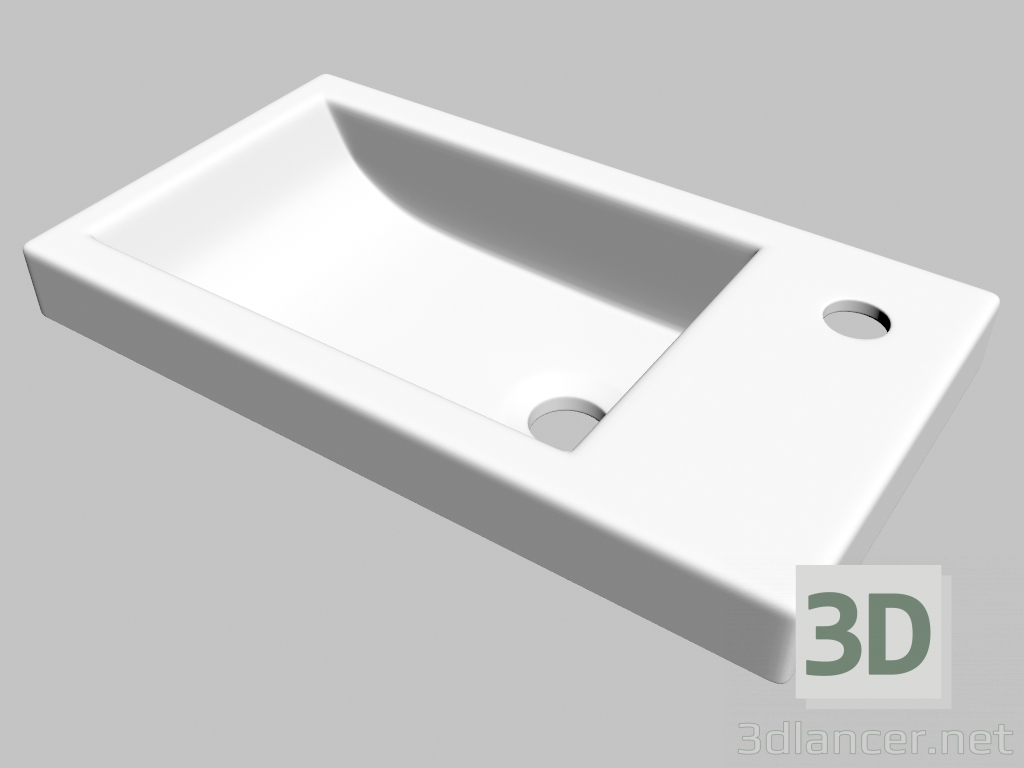 modello 3D Lavabo montato nel piano del tavolo Funkia (CDN 6U4M) - anteprima