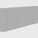 3d model Gabinete para la zona de día GORDON CABINET DIAMOND (260x60xH97) - vista previa
