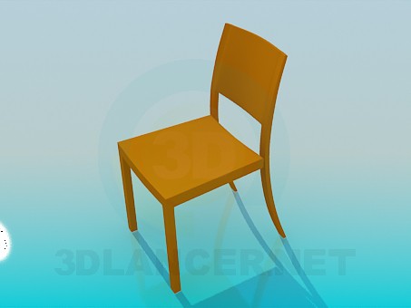 Modelo 3d Cadeira de madeira - preview