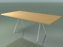 Table rectangulaire 5433 (H 74 - 100x200 cm, pieds 150 °, plaqué L22 chêne naturel, V12)