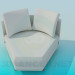 3d model The angular part of the sofa - preview