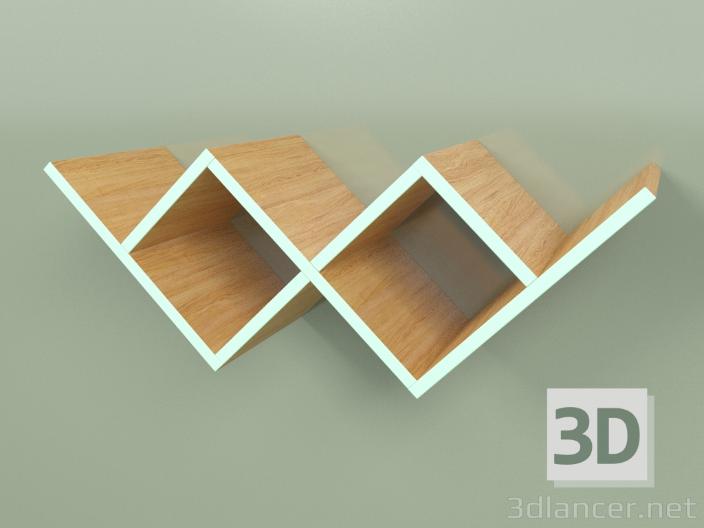 3d model Bookshelf Woo Shelf (sea wave) - preview