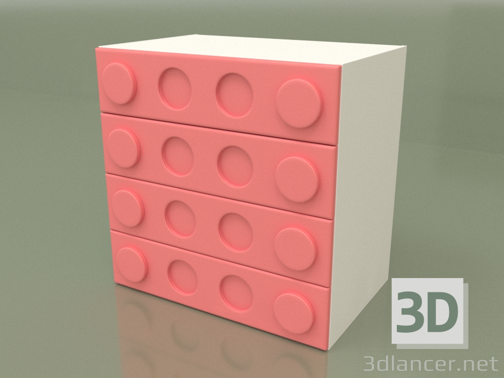 3d model Chest of drawers (Coral) - preview