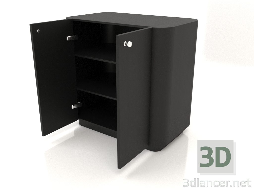 3D Modell Schrank TM 031 (offen) (660x400x650, Holz schwarz) - Vorschau