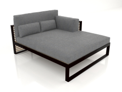 XL modular sofa, section 2 right, high back (Black)
