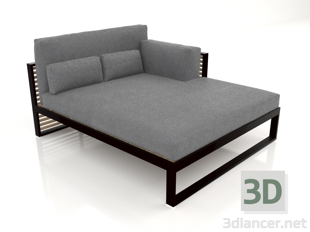 3d model XL modular sofa, section 2 right, high back (Black) - preview