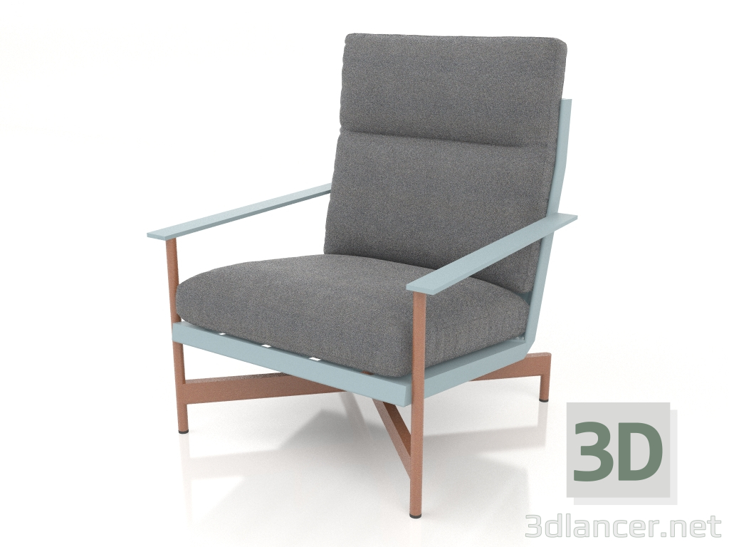 3D modeli Kulüp sandalyesi (Mavi gri) - önizleme