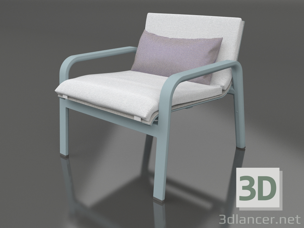 3d model Armchair (Blue gray) - preview