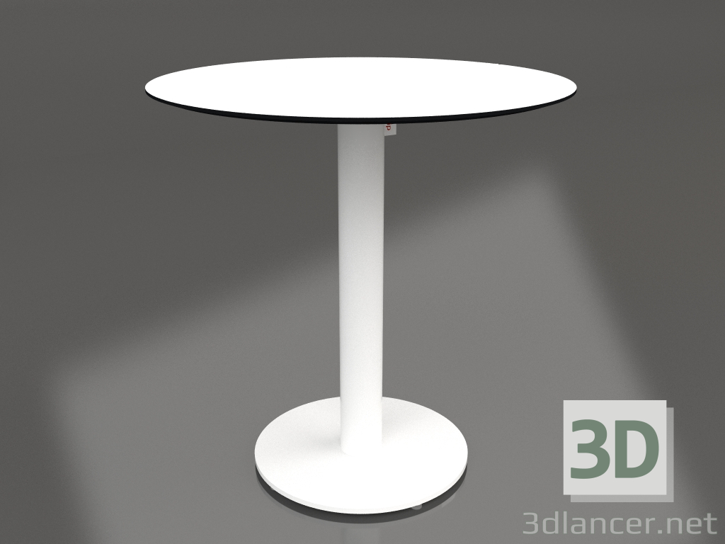 Modelo 3d Mesa de jantar com perna de coluna Ø70 (Branca) - preview
