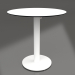 modèle 3D Table à manger sur pied colonne Ø70 (Blanc) - preview