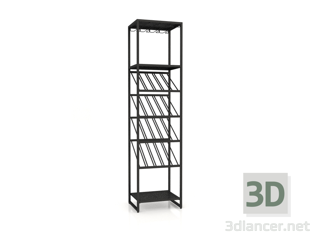 3d model Wine rack Cantor S (Black) - preview