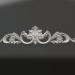 3d model Decorative element gypsum DE 032 (800x188x30) - preview