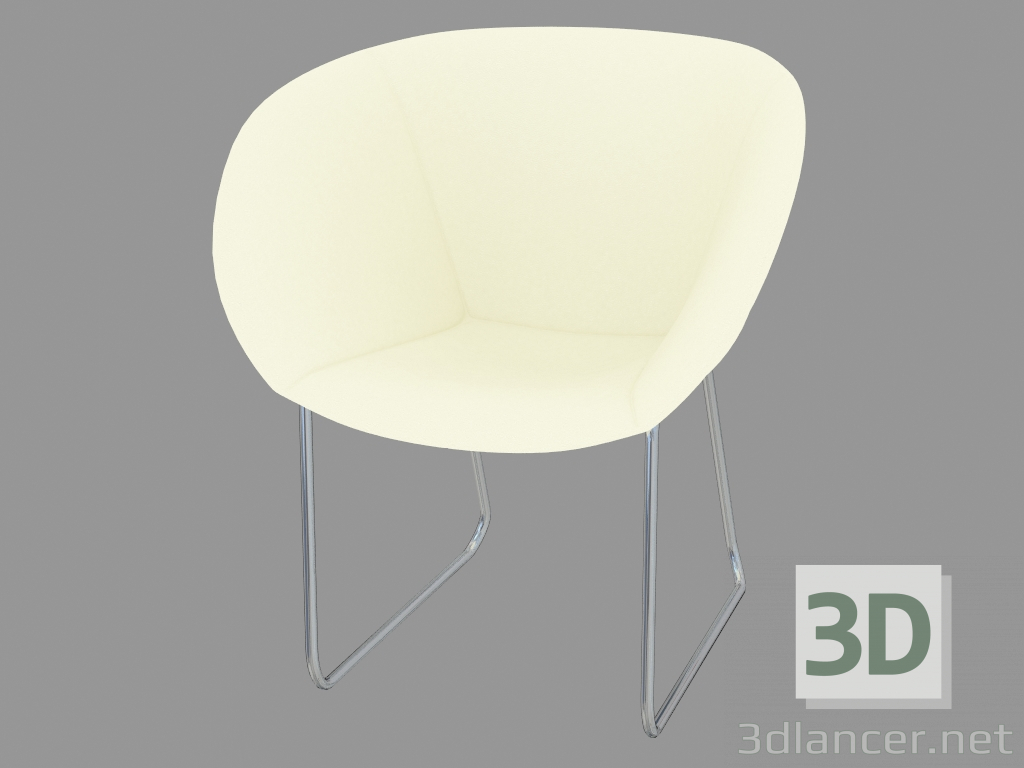modèle 3D Chaise à cadre en acier - preview